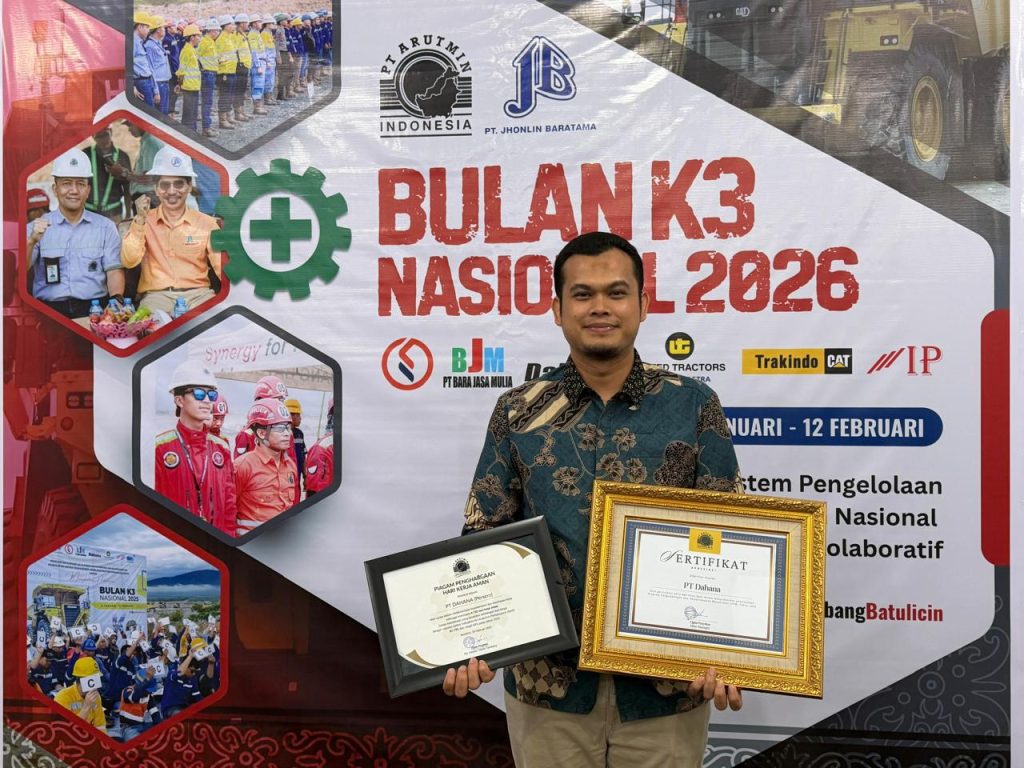 Dahana Awarded by PT Arutmin Indonesia for Brilliant Performance